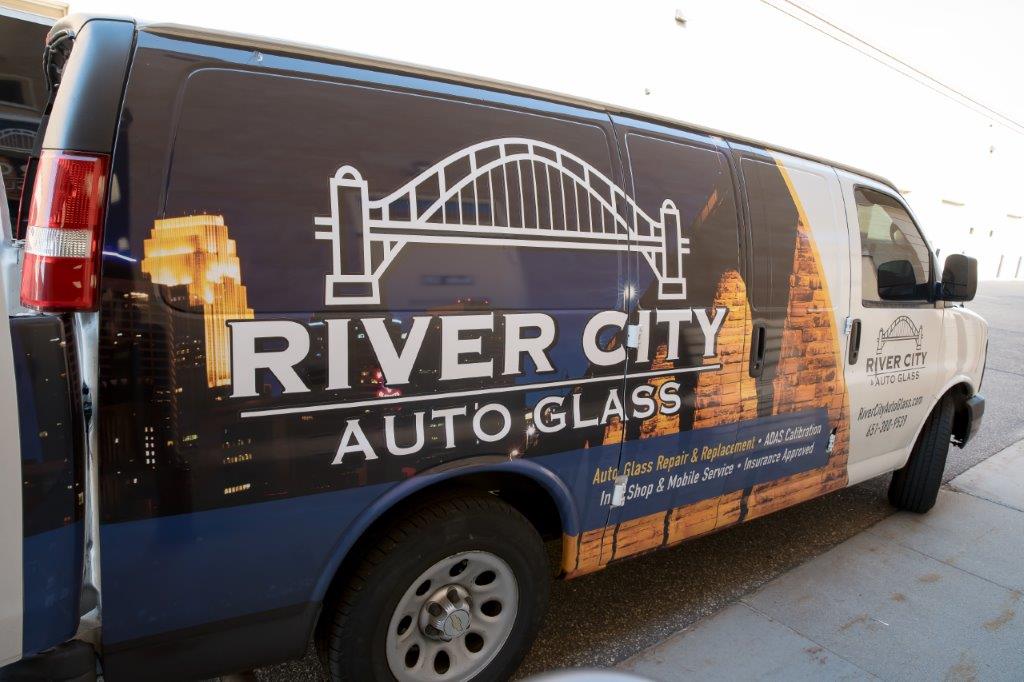 River City Auto Glass Mobile Installation Vehicle